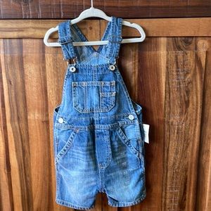 Gap Denim Short Overalls 18-24 months brand new